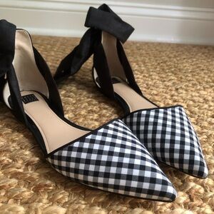 New: White House Black Market Eliza D Orsay. Gingham. Size 8